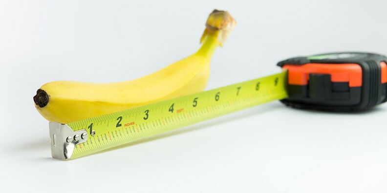 măsurarea penisului după o intervenție chirurgicală pe exemplul unei banane